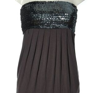 Amisu Black Sequin Strapless Camisole